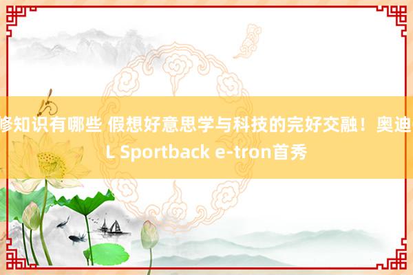 维修知识有哪些 假想好意思学与科技的完好交融！奥迪Q6L Sportback e-tron首秀