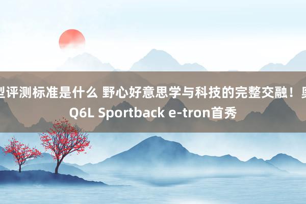 车型评测标准是什么 野心好意思学与科技的完整交融！奥迪Q6L Sportback e-tron首秀