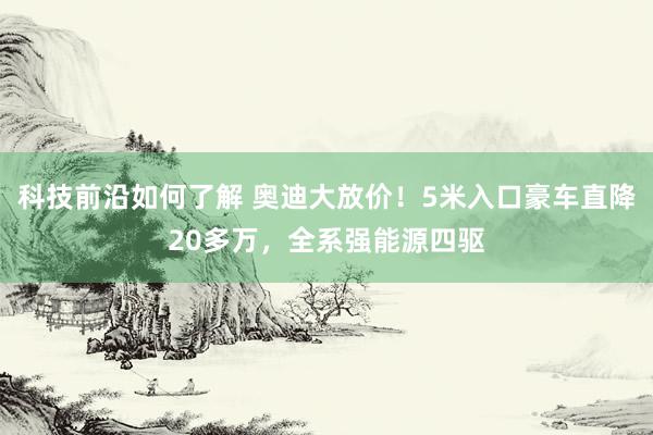 科技前沿如何了解 奥迪大放价！5米入口豪车直降20多万，全系强能源四驱