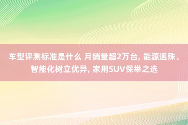 车型评测标准是什么 月销量超2万台, 能源迥殊、智能化树立优异, 家用SUV保举之选