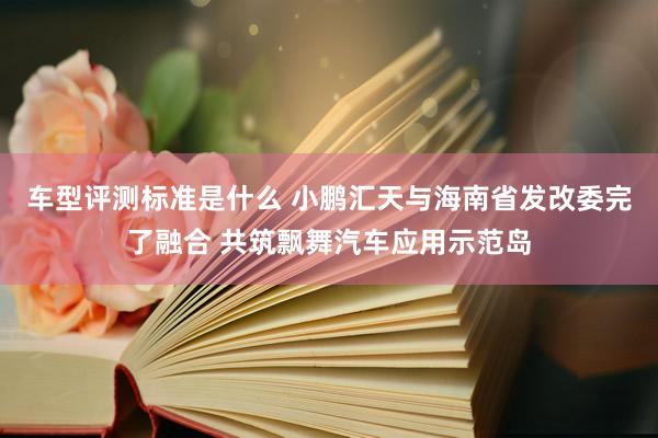 车型评测标准是什么 小鹏汇天与海南省发改委完了融合 共筑飘舞汽车应用示范岛